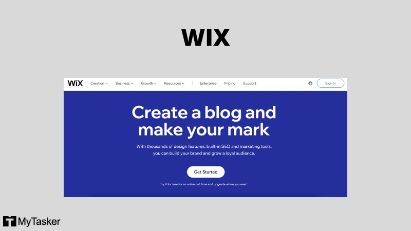 wix blogging platform logo